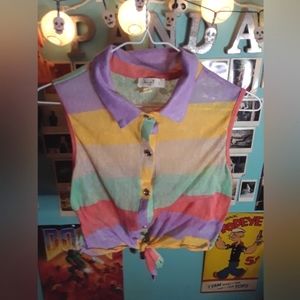 Colorful Crop Vest